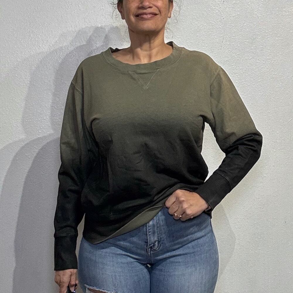 Current/Elliott Green Ombre Stadium Sweatshirt Sz M NWOT